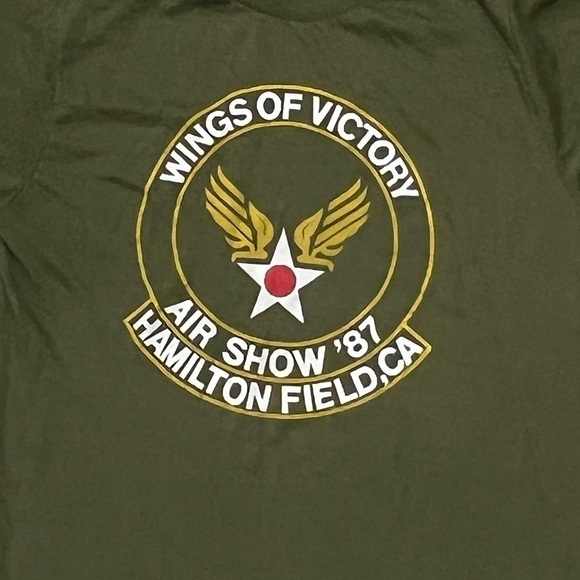 Vintage 1980s Wings of Victory Air Show 1987 California Military tshirt - Picture 2 of 2